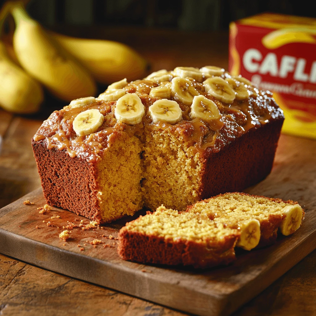 Banana bread with cake mix
