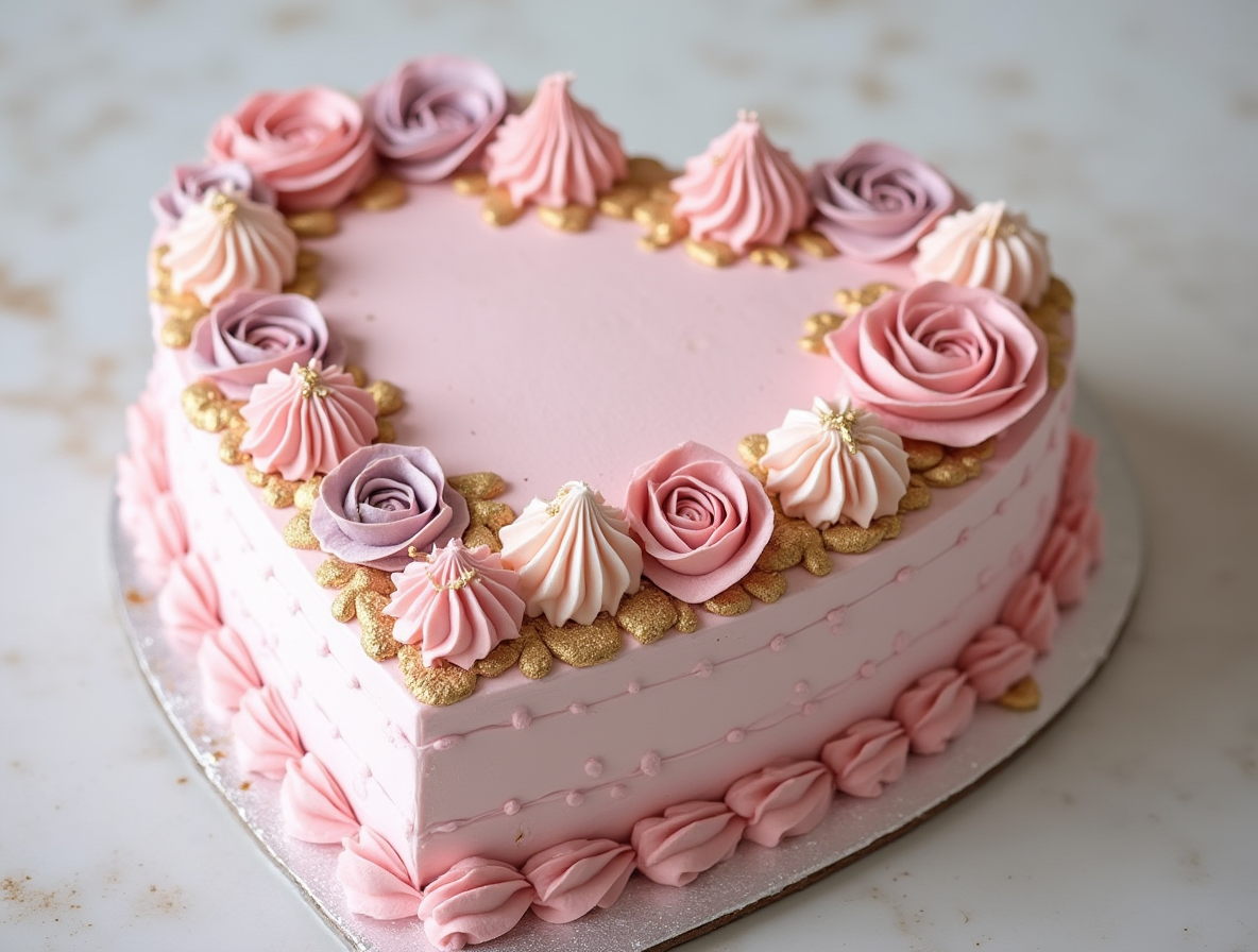 heart shaped cake