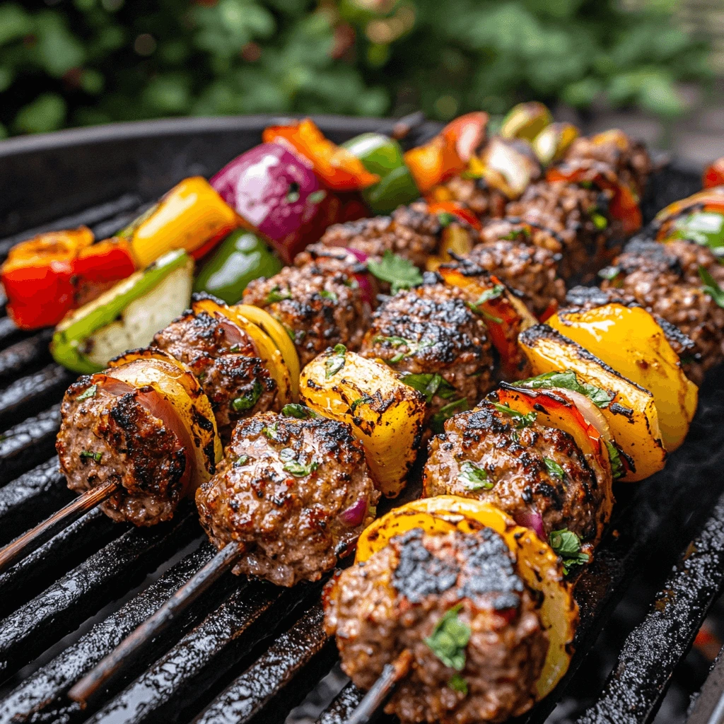 ground lamb kabob